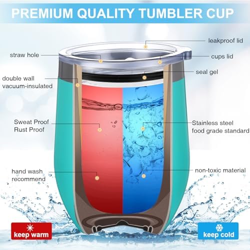 Sieral 8 Pcs Thank You Gifts for Women Appreciation Wine Tumbler, Cute - Image 7