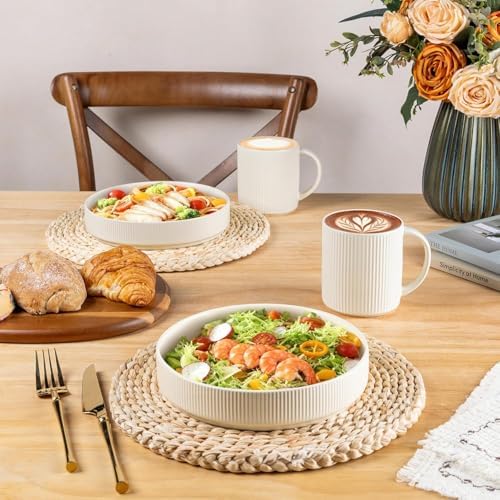 theterra Ceramic Coffee Mugs Set of 4, 14.2 oz Coffee Cups with Handle - Image 6