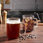 Glass Coffee Mugs, 24 oz Ice coffee cups, Large Clear Tea Cups Set of 6, Glass Mugs with Handles, Glass Cups for Latte, Cappuccino, and Tea - Image 7