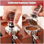 Espresso Coffee Tamper, Spring-loaded Calibrated Tamper With Premium Flat Stainless Steel Base, Acrylic Handle Tamper(53.3mm) - Image 4