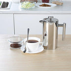 French Press Coffee Maker – Stainless Steel French Press, 34 ounce/1000ml Capacity - Image 5