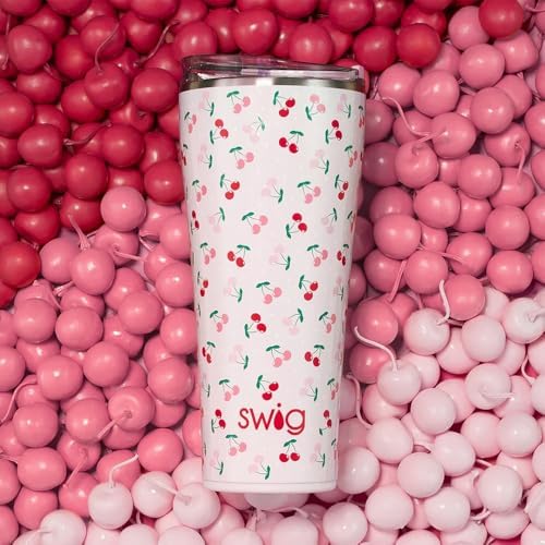 Swig Life 32oz Insulated Tumbler with Lid, Cherry Pie - Image 3