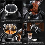 Bincoo Stovetop Espresso Maker 2 Cups - Classic Aluminum Italian Coffee Maker,2Cups Moka Pot for Italian and Cuban Café Brewing, Double Valve Extraction - Image 6
