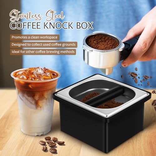 Yardwe Large Espresso Coffee Grounds Knock Box with Detachable Design - Image 4