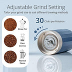 1Zpresso Q Air Manual Coffee Grinder-Purple, Mini Slim Travel Sized Fits in the plunger, Stainless Steel Conical Burr, Numerical Adjustable Setting for Pour Over French Press Cold Brew - Image 2