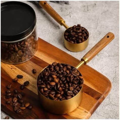 Wooden Handle Stainless Steel Measuring Cup & Spoon - Image 6