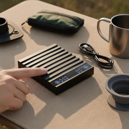 Scale Kitchen Compact Build with LED Screen and Built in Timer Suitable for Home Office Coffee Corner Traveling, Black - Image 2