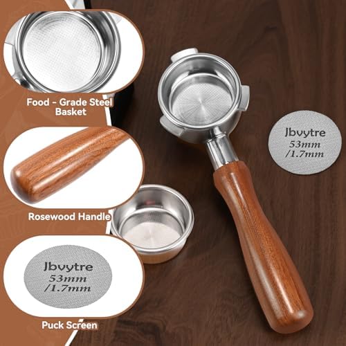 54mm Bottomless Portafilter for Breville Barista Express 878/875 & Bambino Plus - 3 Ear Unpressurized Steel Filter Compatible with Sage BES840/870/500BSS - Image 3