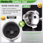 54mm Portafilter for Breville BES870/878/880 Series, Dual Spout Espresso Handle with Siam Rosewood Grip & 304 Stainless Steel Basket - Image 2