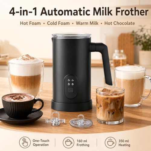 Professional Automatic Foam Maker Electric Milk Frother (White) - Image 2