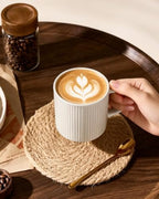 famiware Coffee Mug Set of 8, Star 12 oz Ceramic Mugs Cups Set with Handle - Image 2
