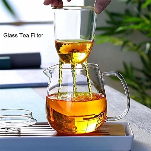Teapot 650ML Heat Resistant Glass Teapot with Removable Infuser Coffee Maker Kung Fu Tea Set Flower Teapot Tea Maker - Image 5