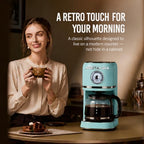 Nostalgia Classic Retro 10 Cup Coffee Maker, Aqua - Image 6