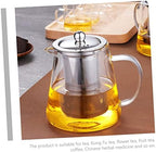 Glass Flower Teapot Stainless Steel Kettle Japanese Tea Pots Dispensing Stainless Steel Tea Infuser Glass Teapot For Stovetop Infuser Teapot Floral Tea Strainer Tea Filte,Transport-15.5X11.5X8.5CM - Image 3