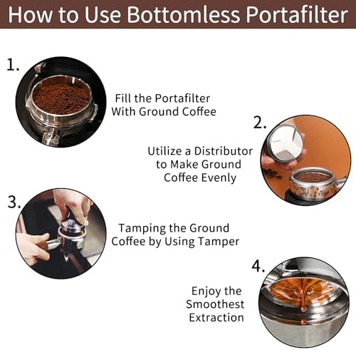58mm Bottomless Portafilter and Coffee Distributor Compatible for CASABREWS Espresso Machine Ultra, 4700Gense, 5700Gense and 5700Pro - Image 5