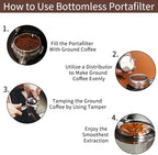 58mm Bottomless Portafilter and Coffee Distributor Compatible for CASABREWS Espresso Machine Ultra, 4700Gense, 5700Gense and 5700Pro - Image 5