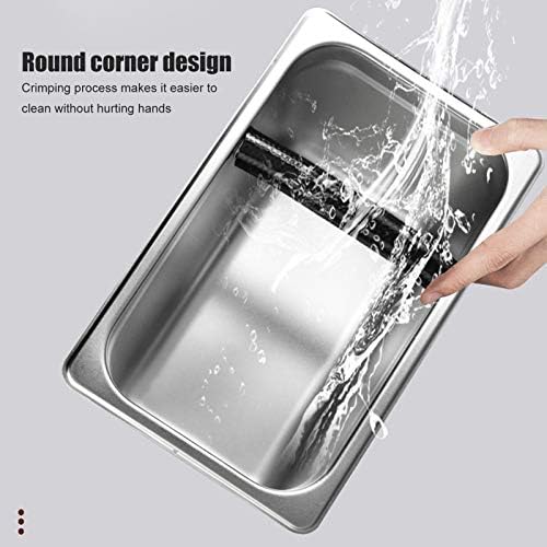 Stainless Steel Knock Box, Coffee Grounds Container for Espresso Machine, Deep Bowl Design with Arc Corners, Large Capacity Coffee Slag Bin for Home Barista and Coffee - Image 3