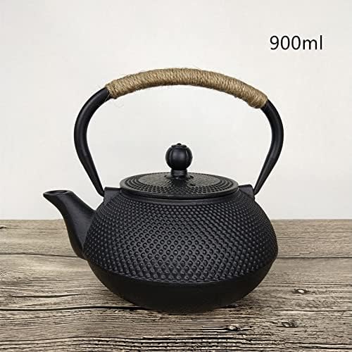 Teapot Cast Iron Teapot Water Boiling Kettle Household Tea Making Set 850ml Japanese Tetsubin Iron Bottle Vintage Tea Cup Saucer Set Teapot Kettle,900ml Teapot - Image 5