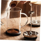 SOLUSTRE Manual Milk Glass Press Pot Coffee Maker for Coffee and Milk - Image 6