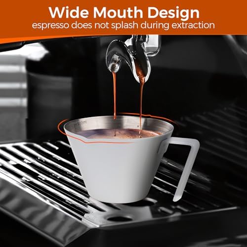 YARRAMATE 100ML Metal Measuring Cups (White) & 100ML Glass Measuring Cups - Image 5
