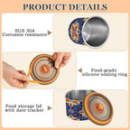 Stainless Steel Coffee Storage Containers with Airtight Lid, Colorful Mexican Talavera Mandala 17oz Food Storage Container Kitchen Canister for Tea, Coffee Beans, Ground, Sugar Storage - Image 4