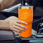 20 oz Tumbler Bulk Stainless Steel Tumblers with Lids and Straws Orange - Image 6