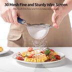 U-Taste 18/8 Stainless Steel 18/8 Stainless Steel 3.35in 30 Mesh Kitchen Food Sieve (Midnight Blue) and 18/8 Stainless Steel 7" Mini Whisk for Cooking - Image 5