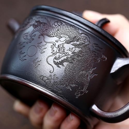 Tea Kettle Handmade Dragon and Phoenix Han Dynasty Tile Teapot Home Tea Room Tea Infuser Ceramic Tea Infuser - Image 4