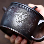 Tea Kettle Handmade Dragon and Phoenix Han Dynasty Tile Teapot Home Tea Room Tea Infuser Ceramic Tea Infuser - Image 4