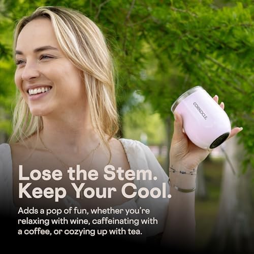 Corkcicle Stemless Wine Tumbler with Lid, 12 oz, Oat Milk - Image 6