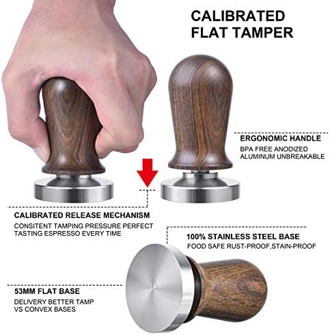 MATOW 53mm Spring Loaded Espresso Tamper Fits Breville 54mm Portafilters - Image 3