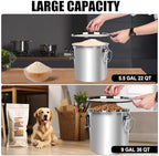 FULIYE 21L/5.6GAL and 34L/9GAL Stainless Steel Airtight Canister, Food Storage Canisters with Airtight Lid&Locking Clamp Rice Cereal Grain Canisters, Storager Bucket for Flour, Coffee Bean, Sugar - Image 5