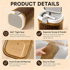 3 Pcs Airtight Coffee Canister Set, BPA-Free, 60.8 oz + 2 x 27 oz，Amber - Image 5