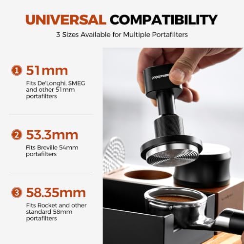 58.35mm Espresso Tamper, Impact Design Coffee Tamper with Sound Feedback, 3 Spring Loaded Coffee Tamper with Interchangeable 15lb/30lb Springs, Calibrated Tamper for 58mm Portafilter(High) - Image 6