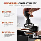 51mm Espresso Tamper, Impact Design Coffee Tamper with Sound Feedback, 3 Spring Loaded Coffee Tamper with Interchangeable 15lb/30lb Springs, Calibrated Tamper for 54mm Portafilter(High) - Image 6