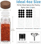 Yangbaga Glass Spice Jars with Labels, 24pcs 4oz Seasoning Jars with 2 Rack - Image 3