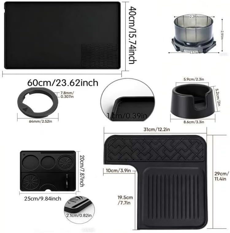 Accessories Kit for Ninja Luxe Cafe Pro Coffee Machine ES601 & ES701– Includes Top Mat + 23"X15" Counter Mat with Drip Pad + Seal Ring +Portafilter Funnel + Tamping – All in One - Image 7
