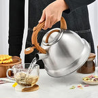 Tea Kettle Stovetop Stove Top Whistling Coffee Kettles Stainless Steel Teakettle Teapot with Ergonomic Handle Hot Water Kettles Pour Over Kettle 3.5L - Image 2