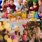 Honeydak 50 Pcs 24oz Christmas Holiday Cup Bulk, Tumbler with Straw and Lid - Image 5