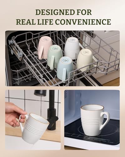 famiware Jupiter Coffee Mugs Set of 8, 13oz Coffee Mug Cups with Handle - Image 5