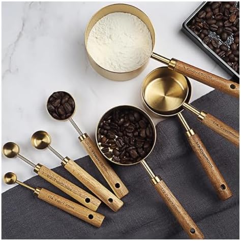 Wooden Handle Stainless Steel Measuring Cup & Spoon - Image 5
