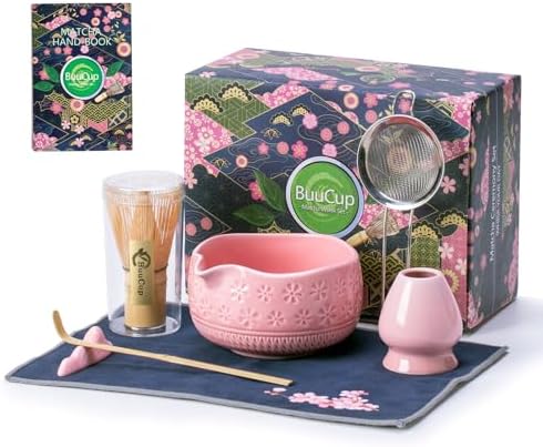 Buucup Matcha Whisk Set, Ceramic Matcha Kit with Bowl & Tools, Pink by Buucup