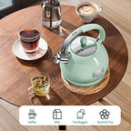 Tea Kettle Stovetop, 2.64 Quart Food Grade Whistling Tea Pot, Mint Green - Image 6