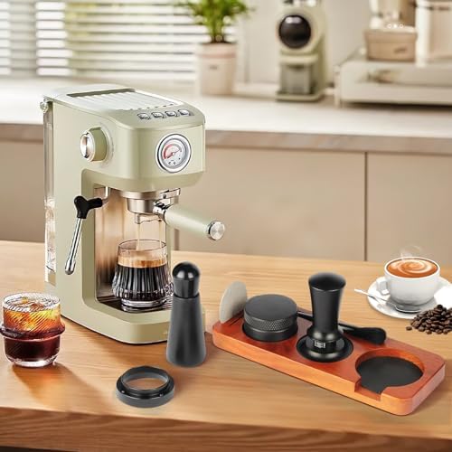 8 PCS Espresso Accessories with Wooden Storage Box, Espresso Tool Kit with Espresso Tamping Station, Distributor, Stirrer, Dosing Funnel, Needle Distributor, Puck Screen (54mm) - Image 7