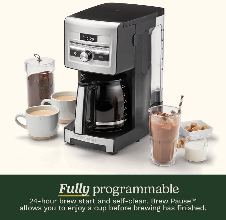 Cuisinart Personal Brew™ 12-Cup Coffee Maker, Automatic Coffee Machine, Programmable Coffee Maker for Home Brewing Convenience with Adjustable Brew Strength, Stainless Steel/Black, DCC-12 - Image 4