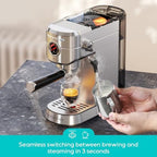 CASABREWS 5418 PRO Espresso Machine with Fast Heating System and Steam Wand - Image 4