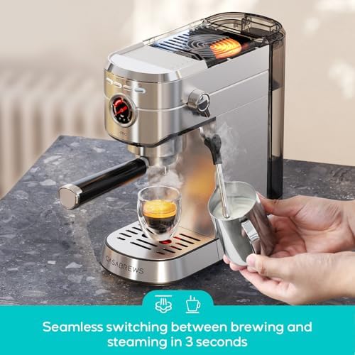 CASABREWS 5418 PRO Espresso Machine with Fast Heating System and Steam Wand - Image 4