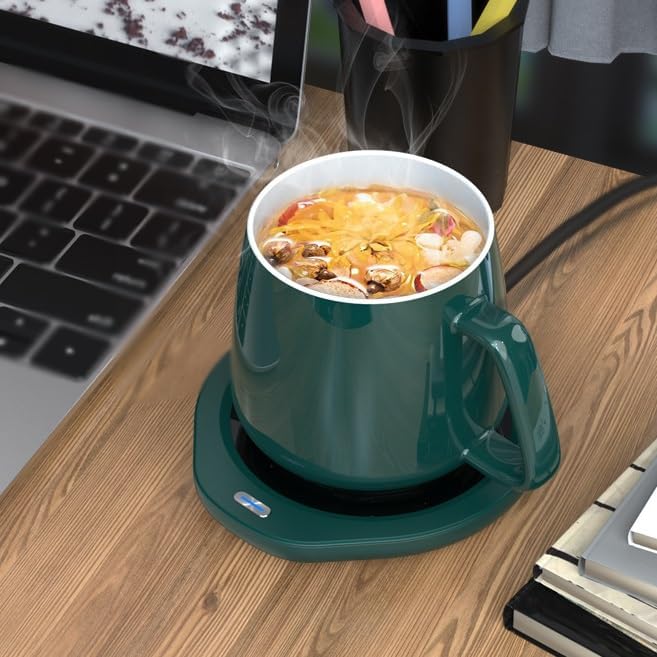 Warmer Mug Coffee Cup Heater Electric Coaster for Home Office Desk(Black-JoJo's Bizarre Adventure1) - Image 5