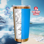 20 oz Tumbler Bulk Stainless Steel Tumblers with Lids and Straws Baby Blue - Image 4