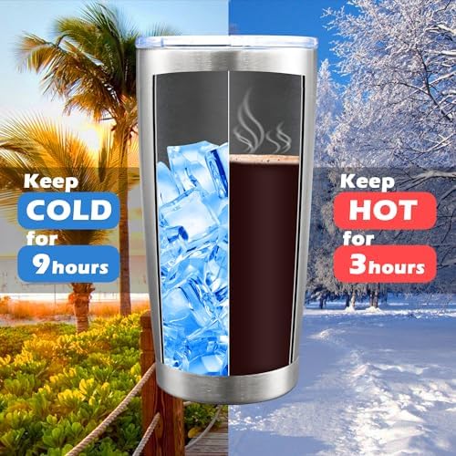 AIANJI 20oz Tumbler with Lid Stainless Steel Tumblers Insulated Mug SS 12P - Image 4